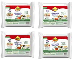 Kit com 4 Adoçante Lowçucar Plus Com Stevia Em Pó Refil 1kg