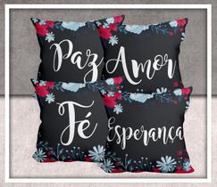 Kit com 4 Almofadas decorativas de sofá cama 40x40