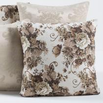 Kit com 4 Almofadas Decorativas Estampada e Lisa Sofá Sala