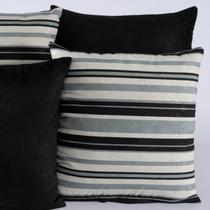 Kit com 4 Almofadas Decorativas Jacquard Suede Sofá Sala Kit com 4 Almofadas Decorativas Jacquard Suede Sofá Sala