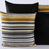 Kit com 4 Almofadas Decorativas Jacquard Suede Sofá Sala