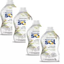Kit com 4 Amaciante Roupa Concentrado Fragrâncias:Coco e Baunilha Kit com 4 Amaciante Roupa Concentrado Fragrâncias:Coco e Baunilha
