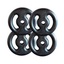 Kit com 4 Anilhas de Ferro Fundido de 10 Kg