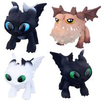 Kit Com 4 Baby Dragões Filhotes Do Banguela Fúria Da Luz DreamWorks