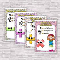 kit com 4 Banner Educativo Termos de Matemática 70x55cm kit com 4 Banner Educativo Termos de Matemática 70x55cm