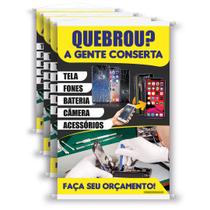 kit com 4 Banners Conserto De Celular Serviços Impressão