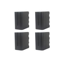 KIT com 4 baterias Np-f960 7.4v P/ Filmadora/Iluminador Led t