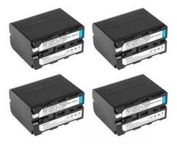 Kit com 4 baterias Np-f970 Para Iluminadores De Led (6600mAh) - Nfe - Digital
