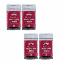 Kit com 4 BEAUTY HAIR-SKIN & NAILS Amma