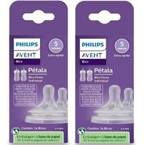 Kit com 4 Bico Mamadeira AVENT Petala 6M+ SCY965/02 Kit com 4 Bico Mamadeira AVENT Petala 6M+ SCY965/02