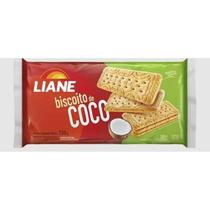 KIT COM 4 - Biscoito Liane 330g Coco Zero LEITE/ZERO LACTOSE.