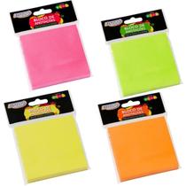 Kit com 4 Blocos de Notas Adesivas Smart Notes 4 Cores 76x76mm Neon