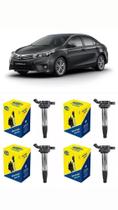 Kit com 4 Bobinas Originais Magnet Marelli - Toyota Corolla 2.0 de 2015 a 2019. BI0114MM