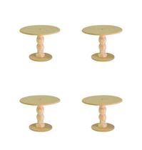 Kit com 4 boleiras torneadas para festa Pequena