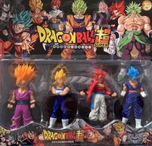 Kit Com 4 Bonecos Dragon Ball Z Goku Vegeta Coleção