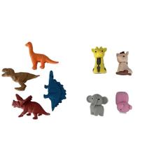 Kit com 4 Borrachas Animais School Basics