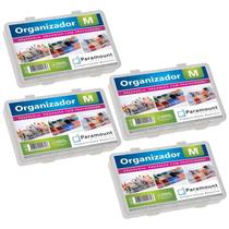 Kit Com 4 Box Organizador Multiuso Tamanho Médio Com 14 Compartimentos Kit Com 4 Box Organizador Multiuso Tamanho Médio Com 14 Compartimentos