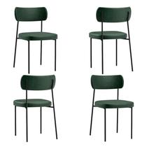 Kit com 4 Cadeira Mila Laminado Verde Musgo - FdECOR Kit com 4 Cadeira Mila Laminado Verde Musgo - FdECOR