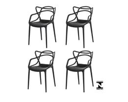 Kit com 4 Cadeiras Allegra Resistente Design Moderno e Conforto para Sala, Escritório e Área Externa