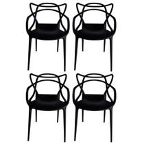Kit com 4 Cadeiras Aviv Estrutura em Polipropileno Fratini