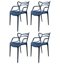 Kit com 4 Cadeiras Aviv Estrutura em Polipropileno Fratini
