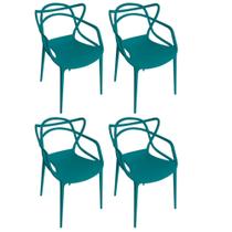 Kit com 4 Cadeiras Aviv Estrutura em Polipropileno Fratini