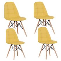 Kit com 4 Cadeiras Botonê Eiffel Estofada Madri Fratini Kit com 4 Cadeiras Botonê Eiffel Estofada Madri Fratini
