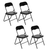 Kit com 4 Cadeiras Dobrável Boxbit Lena para Sala bar cozinha