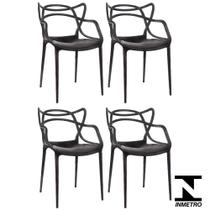 Kit Com 4 Cadeiras Empilhavel de Design Allegra Interior e Exterior Sala Jantar Garden Life Kit Com 4 Cadeiras Empilhavel de Design Allegra Interior e Exterior Sala Jantar Garden Life