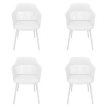 Kit com 4 Cadeiras Mena para Sala de Jantar Branco Kit com 4 Cadeiras Mena para Sala de Jantar Branco