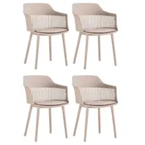 Kit com 4 Cadeiras Montreal Com Estrutura em Polipropileno Fratini
