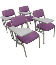 Kit com 4 Cadeiras para Auditórios Linha Hotel Smart Roxo Kit com 4 Cadeiras para Auditórios Linha Hotel Smart Roxo