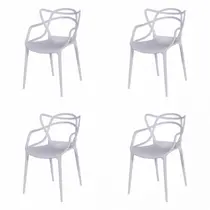 Kit com 4 Cadeiras para Sala de de Jantar Solna