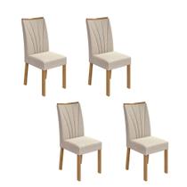 Kit com 4 Cadeiras para Sala de Jantar Apogeu - Móveis Lopas Kit com 4 Cadeiras para Sala de Jantar Apogeu - Móveis Lopas