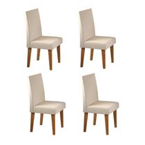 Kit com 4 Cadeiras para Sala de Jantar Mdp/mdf Wallace Kit com 4 Cadeiras para Sala de Jantar Mdp/mdf Wallace
