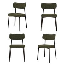 Kit com 4 Cadeiras para Sala de Jantar Mona Yescasa Verde/Alga