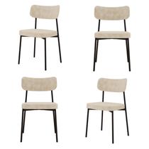 Kit com 4 Cadeiras para Sala de Jantar Mona Yescasa
