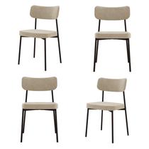 Kit com 4 Cadeiras para Sala de Jantar Mona Yescasa