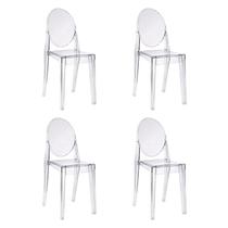 Kit com 4 Cadeiras para Sala de Jantar Viena Incolor Kit com 4 Cadeiras para Sala de Jantar Viena Incolor