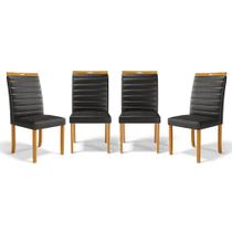 Kit Com 4 Cadeiras Sara Madeira Maciça Estofadas Para Mesa De Jantar Kit Com 4 Cadeiras Sara Madeira Maciça Estofadas Para Mesa De Jantar