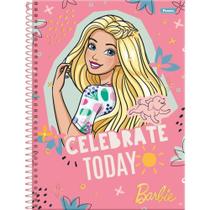 Kit com 4 Cadernos Universitários Barbie 10 Matérias Capa Dura 160 Folhas