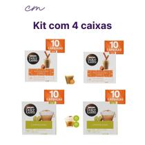 Kit com 4 Caixas Capsulas Café Dolce Gusto Mochaccino Canela + Cappuccino 10 Unidades