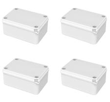 Kit com 4 Caixas de passagem PVC branca 10x10x5cm PTA BRUM