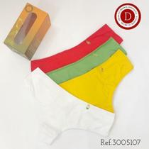 Kit Com 4 Calcinhas Fio Larga De Microfibra - Diamantes Lingerie