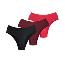 Kit Com 4 Calcinhas Tangas Lisa Lateral Larga Forro Algodão Kit Com 4 Calcinhas Tangas Lisa Lateral Larga Forro Algodão