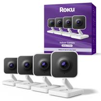 Kit com 4 Câmeras de Segurança Internas Roku com Fio, 1080p HD Kit com 4 Câmeras de Segurança Internas Roku com Fio, 1080p HD