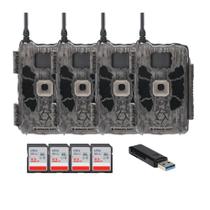 Kit com 4 Câmeras de Trilha Stealth Cam Deceptor 40MP 1440p