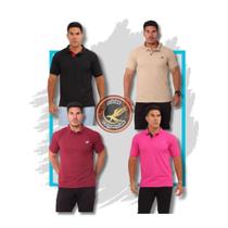 kit com 4 camisas gola polo piquet robles masculina P M G GG