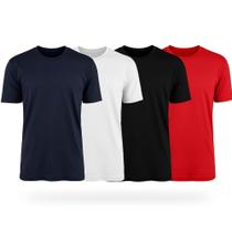 Kit Com 4 Camisetas Masculinas Lisa Básica Casual Dia A Dia