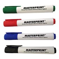 Kit com 4 Caneta para Quadro branco Lousa nas cores Preto, Vermelho, Azul, Verde Kit com 4 Caneta para Quadro branco Lousa nas cores Preto, Vermelho, Azul, Verde